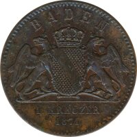Baden 1 Kreuzer 1871 Friedensfest*