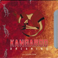Australien K&auml;nguru 2008 - Kangaroo Dreaming 1 Oz Silber im Blister*
