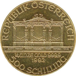 �sterreich 1/4 Oz Gold - 500 Schilling Philharmoniker