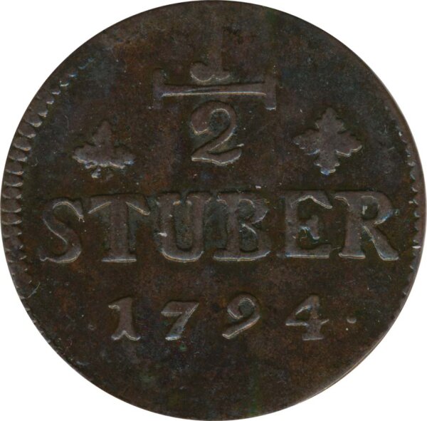 J&uuml;lich-Berg 1/2 St&uuml;ber 1794 Karl Theodor*