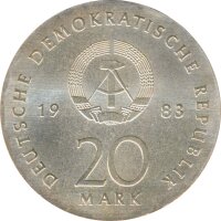 DDR 20 Mark 1983 Martin Luther Silber*