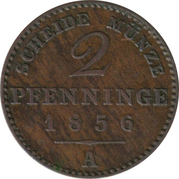 Preussen 2 Pfennig 1856 A Friedrich Wilhelm IV*