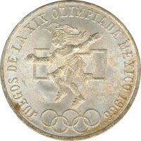 Mexiko 25 Pesos 1968 Olympiade in Mexiko Silber*