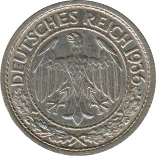 Deutsches Reich 50 Pfennig 1936 J*