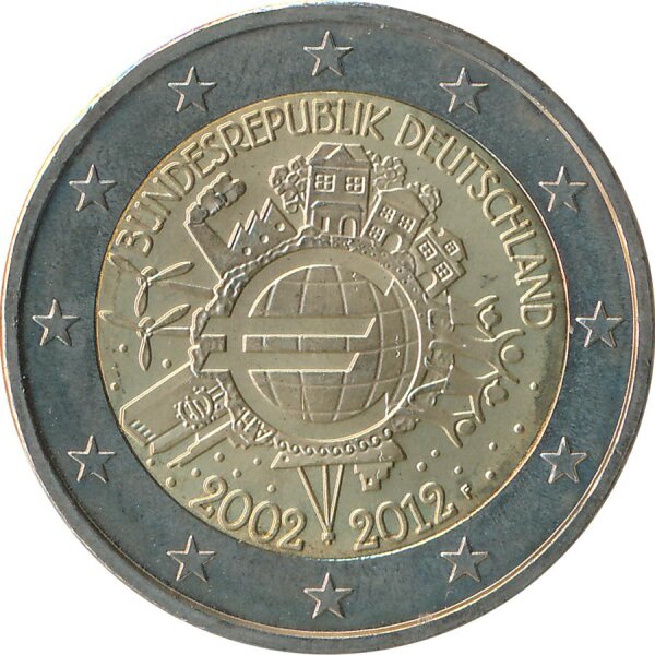 Deutschland 2 Euro 2012 - Einf&uuml;hrung Euro-Bargeld ( F )*