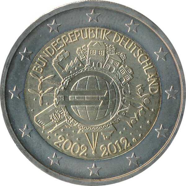 Deutschland 2 Euro 2012 - Einf&uuml;hrung Euro-Bargeld ( G )*
