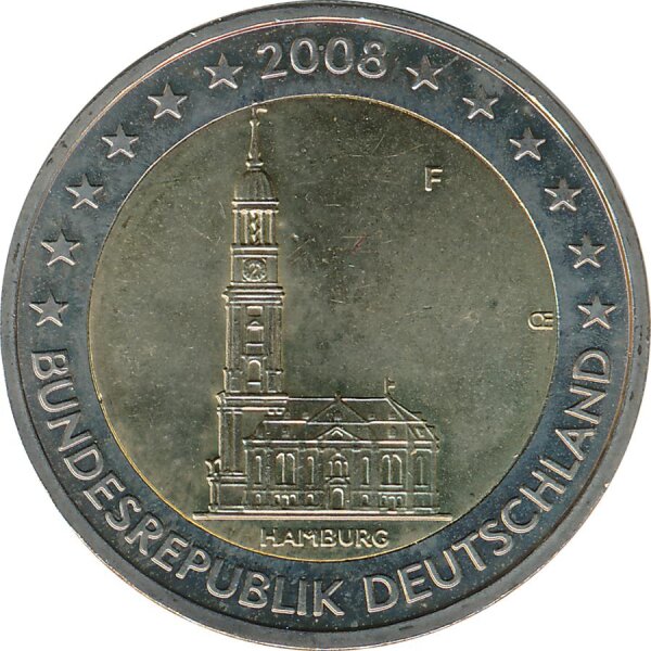 Deutschland 2 Euro 2008 - Hamburger Michel ( F )*