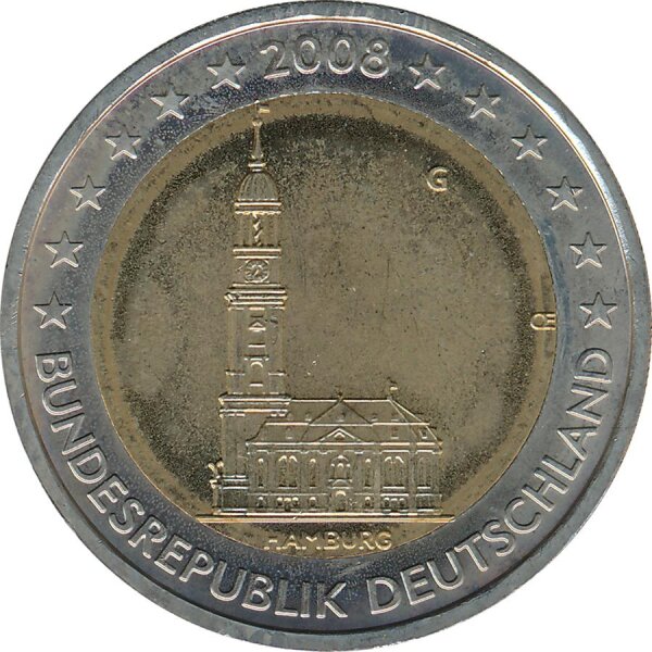 Deutschland 2 Euro 2008 - Hamburger Michel ( G )*