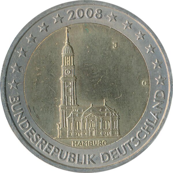 Deutschland 2 Euro 2008 - Hamburger Michel ( J )*