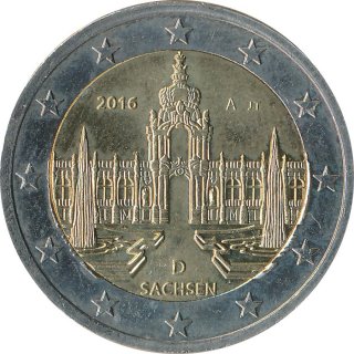 Deutschland 2 Euro 2016 - Zwinger ( A )*