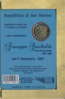San Marino 2 Euro 2007 - Giuseppe Garibaldi*