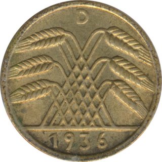 Deutsches Reich 5 Pfennig 1936 D*