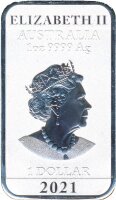 Australien 2021 M&uuml;nzbarren Drache - 1 Oz Silber*