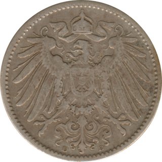 Deutsches Reich 1 Mark 1892 D Silber*