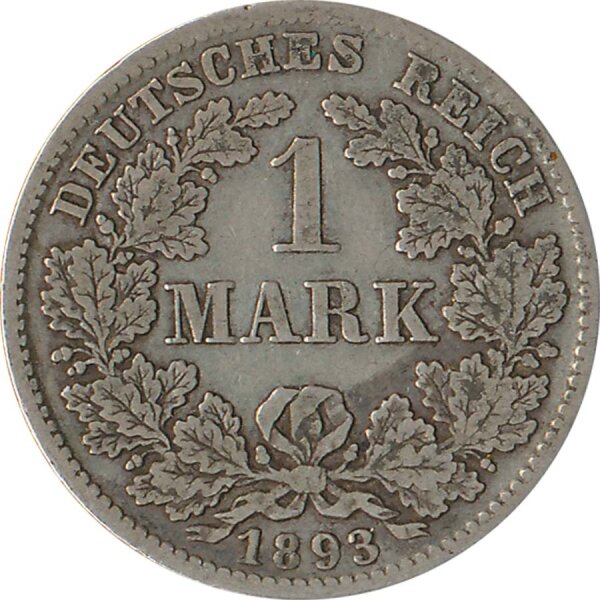 Deutsches Reich 1 Mark 1893 D Silber*