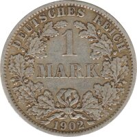 Deutsches Reich 1 Mark 1902 A Silber*