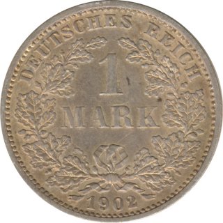 Deutsches Reich 1 Mark 1902 D Silber*