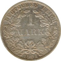 Deutsches Reich 1 Mark 1904 D Silber*