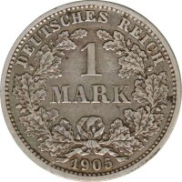 Deutsches Reich 1 Mark 1905 D Silber*
