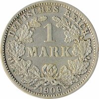 Deutsches Reich 1 Mark 1906 J Silber*