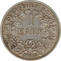 Deutsches Reich 1 Mark 1907 F Silber*