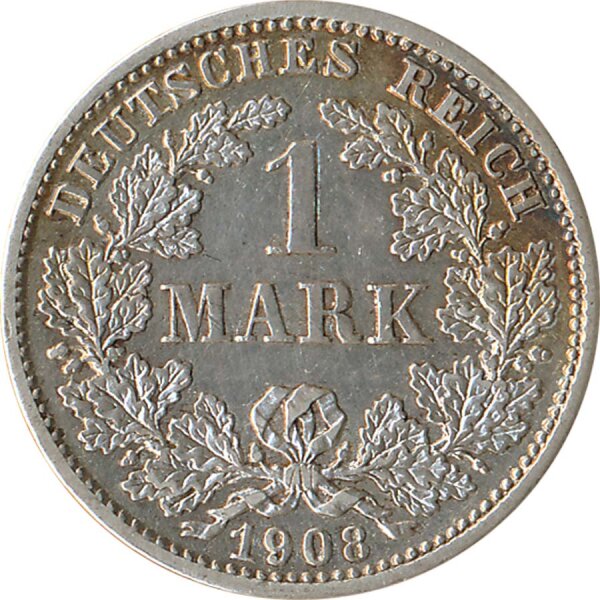 Deutsches Reich 1 Mark 1908 D Silber*