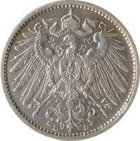 Deutsches Reich 1 Mark 1908 D Silber*