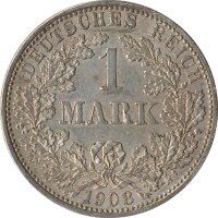 Deutsches Reich 1 Mark 1908 F Silber*
