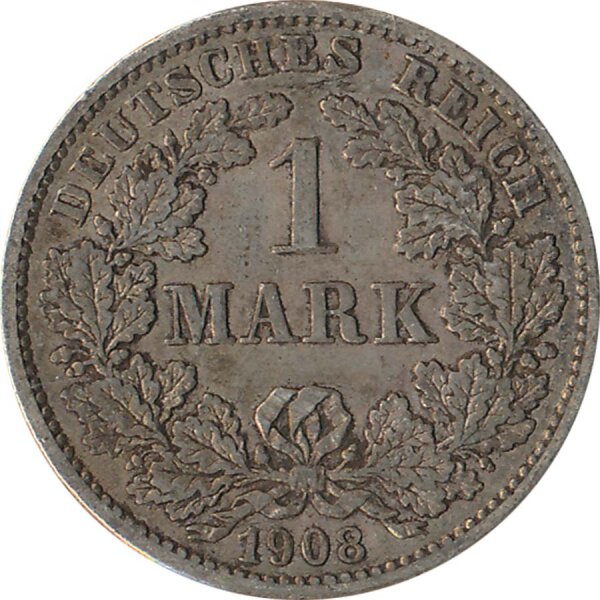 Deutsches Reich 1 Mark 1908 G Silber*