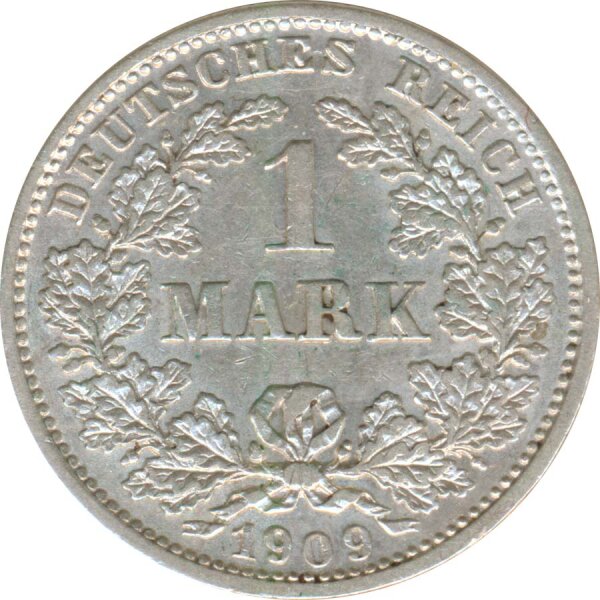 Deutsches Reich 1 Mark 1909 D Silber*
