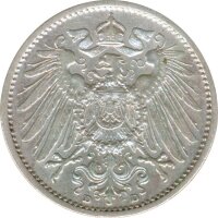 Deutsches Reich 1 Mark 1909 D Silber*