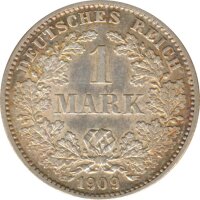 Deutsches Reich 1 Mark 1909 G Silber*