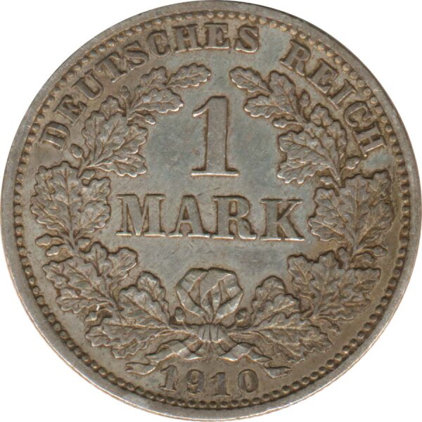 Deutsches Reich 1 Mark 1910 D Silber*