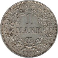 Deutsches Reich 1 Mark 1910 E Silber*