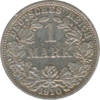 Deutsches Reich 1 Mark 1910 F Silber*