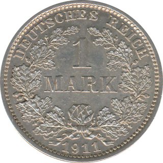 Deutsches Reich 1 Mark 1911 E Silber*