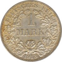 Deutsches Reich 1 Mark 1913 F Silber*