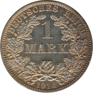 Deutsches Reich 1 Mark 1914 A Silber*