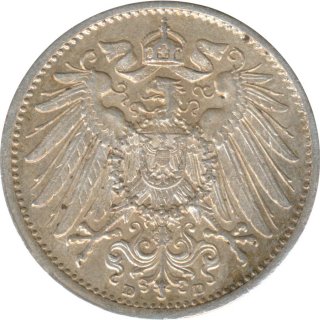Deutsches Reich 1 Mark 1915 D Silber*
