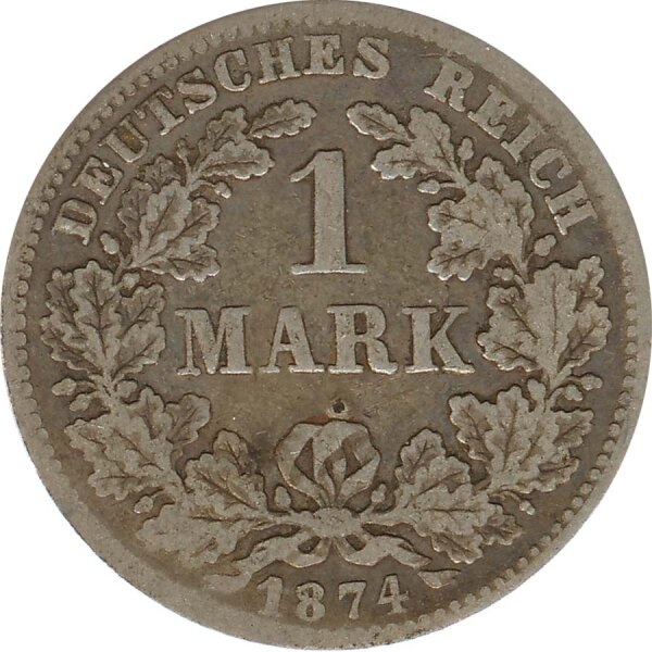 Deutsches Reich 1 Mark 1874 F Silber*