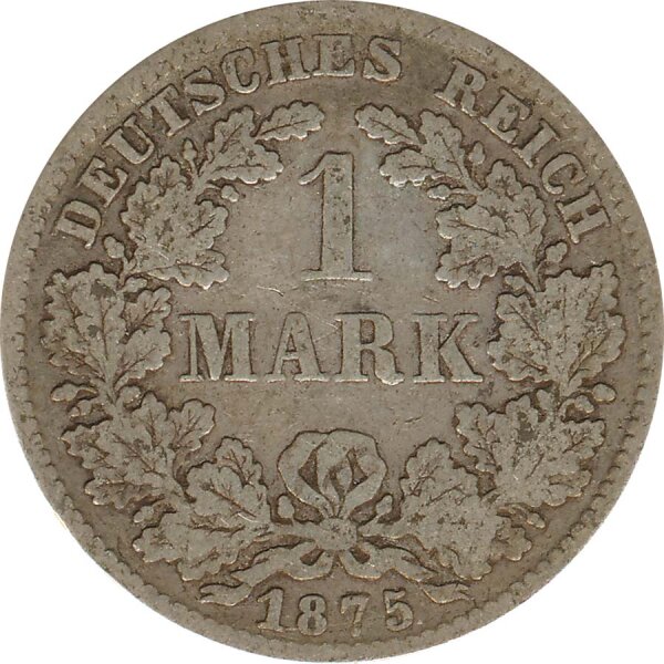 Deutsches Reich 1 Mark 1875 D Silber*
