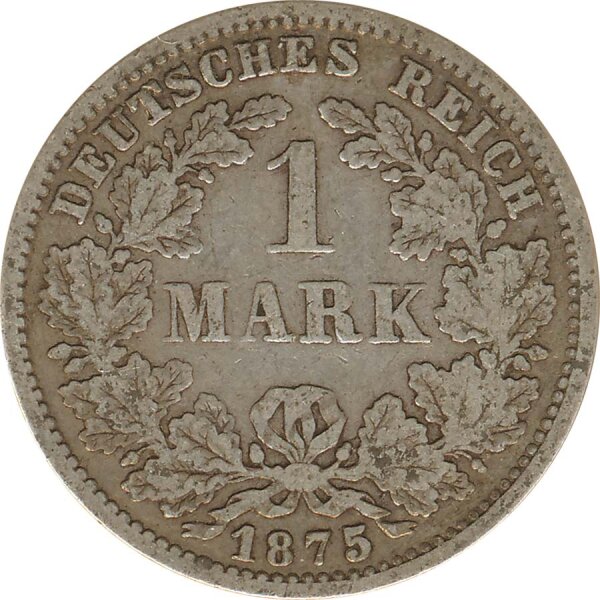 Deutsches Reich 1 Mark 1875 F Silber*