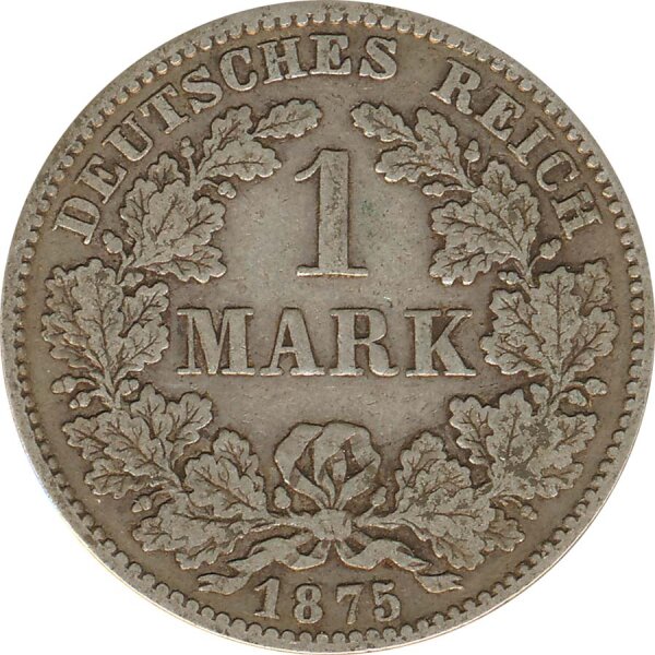 Deutsches Reich 1 Mark 1875 H Silber*