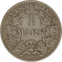 Deutsches Reich 1 Mark 1875 H Silber*