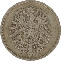 Deutsches Reich 1 Mark 1875 H Silber*