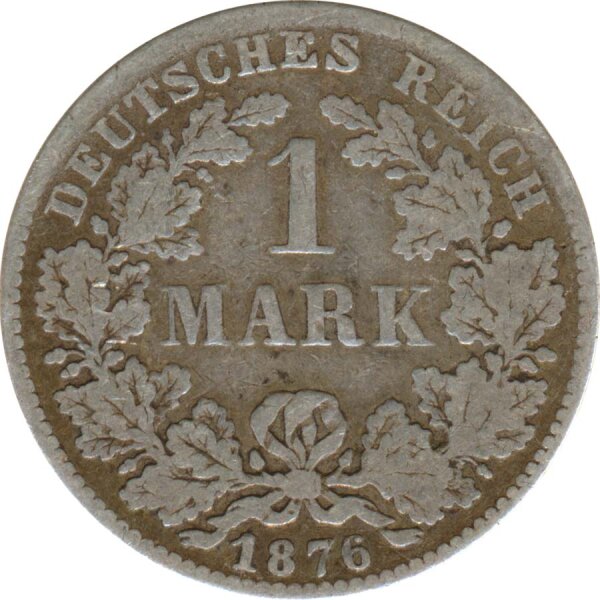 Deutsches Reich 1 Mark 1876 D Silber*