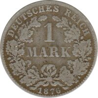 Deutsches Reich 1 Mark 1876 D Silber*