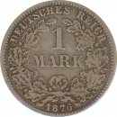Deutsches Reich 1 Mark 1876 F Silber*