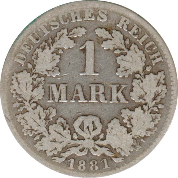 Deutsches Reich 1 Mark 1881 F Silber*