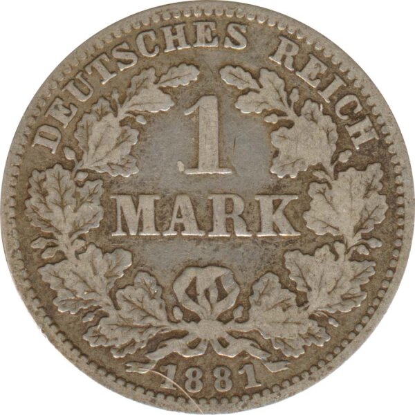 Deutsches Reich 1 Mark 1881 J Silber*